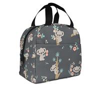 Zoczos Cute Koala Lunch Box Adorable Koalas Birds Climbing Trees Branches Floral Adult Lunch Box for Women Mens