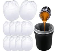 Zodazoqa 10 Pack 5 Gallon Paint Strainer Bags White Regular Fine MeshElastic Opening Strainer Bags with Elastic Top Opening Paint Filtering Bag for Use with Paint Sprayers