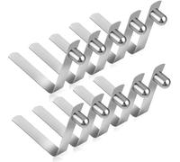 Zodazoqa 10Pcs Tent Pole Spring Clips, Tent Pole Push Button Spring Clips Stainless Steel Kayak Paddle Spring Snap Clips Spring Button Clips Locking Tube Pin for Kayak Paddle Camping Tent Poler
