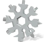 Zodazoqa 18-in-1 Snowflake Multi Tool, Stainless Steel Snowflake Bottle Opener/Flat Phillips Screwdriver Kit/Wrench 18 in 1 Stainless Multitool(Stainless Steel)