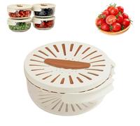 Zodazoqa 2 in 1 Dish Drainer and Strainer, Multifunctional Fruit and Vegetable Washing Bowl, Fruit Drain Basket with Foldable Handle & Lid, Plastic, for Outdoor, Picnic，for Salad Pasta Fruits