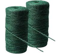 Zodazoqa 2 Rolls 200m/656ft Green Hemp Garden Twine, Garden String Christmas Twine Natural Jute String for Gardening, Arts & Crafts