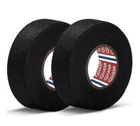 Zodazoqa 2 Rolls Adhesive Fabric Cloth Tape for Automotive Hardness Electrical Wires Noise Damping Cable Looms Tape Heat Resistant Insulation Tape for Car Cables Fixed （Black）
