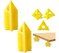 Zodazoqa 20 PCS Yellow Cone Canvas and Paint Triangle Stands Cabinet Door Risers，Plastic Pyramid Mini Cone Paint Stand,for Kitchen Cabinets Clean Paint Job