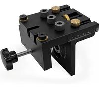 Zodazoqa 3-in-1 High Precision Jig Dowel Cam Jig Kit Wood Hole Drilling Guide,with Positioning Clip Adjustable Drilling Guide Puncher Locator Carpentry Tools for DIY Wood working Furniture Repair