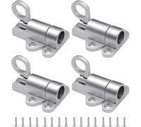 Zodazoqa 4 Pcs Aluminium Alloy Loft Hatch Catch Door Latch Aluminum Alloy Spring Loaded Bolt Bounce Lock Closing Gate Latches For Shed Doors Gates And Outhouse Window (Silver)