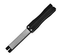 Zodazoqa 400/600 Grit Knife Sharpeners,Double Folding Pocket Diamond Whetstone, Handheld Double Sided Sharpening Stone for Outdoor Camping Kitchen Garden,Black