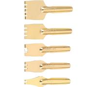 Zodazoqa 5 Pcs Vintage Flat Head Brass Calligraphy Nibs, Dip Pen Replacement Nibs for Smooth Writing, Art Creation, Line Drawing and Calligraphy Practice for Adults Beginners