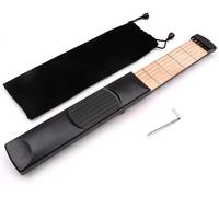 Zodazoqa 6 Fret Portable Left Hand Pocket Guitar Practice Tool Guitar Gadget Chord Trainer for new Beginner Guitarist Practice Training(Black