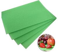 Zodazoqa 6Pcs Refrigerator Liners 15x12 Inches, Washable Reusable Fridge Mats for Fruit Vegetable Crisper Drawer, Breathable Kitchen Fridge Shelf Liner
