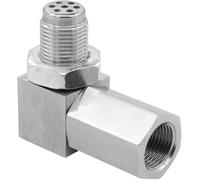 Zodazoqa 90 Degree Angled Oxygen Sensor Extender Spacer for Car Catalytic Converter Iron Material Flow O2 Sensor Accessory,M18 x 1.5 Thread Adapter