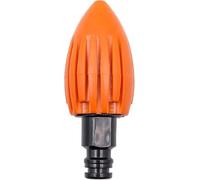 Zodazoqa High-pressure drain cleaning nozzle The Water Rocket - Quick-connect water nozzle for garden hose, drain cleaner (Orange)