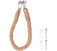 Zodazoqa Vintage Rope Toilet Roll Holder, Rope Toilet Roll & Towel Holder，Wall Mounted，Hemp Rope Paper Holder with Screws and Expansion Plug