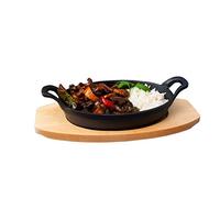 Zodiac 7117 Cast Iron Oval Sizzle Dish 21 cm x 15 cm