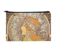 Zodiac Alphonse Mucha Art Nouveau Makeup Cosmetic Bag Organizer Pouch