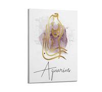 Zodiac Aquarius AstrologyCover Poster Art Canvas Gift for Friends Or for Your Own Use Bedroom Living Room Decoration AestheticFrame-style 20x30inch(50x75cm)