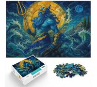 Zodiac Aquarius Stained Glass Art Jigsaw Puzzle for Adults, 1000 Piece