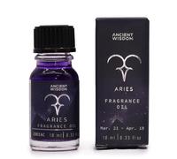 Zodiac Aries Fragrance Oil - Clear Quartz Freshness with Bio Glitter, 10ml Dark-Coloured Celestial Energy Amplifier for Goal Focus