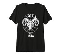 Zodiac Aries Ram Born in 1958 Premium T-Shirt