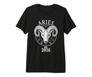 Zodiac Aries Ram Born in 2016 Premium T-Shirt