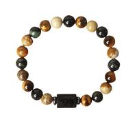 Zodiac Beaded Bracelet For Women Men, 12 Constellation 8Mm Natural Gemstone Bracelet Crystal Beads Bangle Spirit Jewellery Birthday Gift Cancer