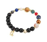 Zodiac Beaded Bracelet For Women Men, 12 Constellation 8Mm Natural Gemstone Bracelet Crystal Beads Bangle Spirit Protection Jewellery Birthday Gift Capricorn
