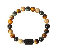 Zodiac Beaded Bracelet For Women Men, 12 Constellation 8Mm Natural Gemstone Bracelet Crystal Beads Bangle Spirit Jewellery Birthday Gift Capricorn