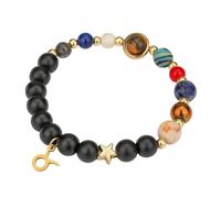 Zodiac Beaded Bracelet For Women Men, 12 Constellation 8Mm Natural Gemstone Bracelet Crystal Beads Bangle Spirit Protection Jewellery Birthday Gift Taurus