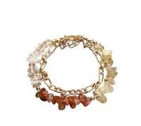 Zodiac Bracelet,Irregular Stone Multi-Layered Bracelet Stretch Wristband Natural Healing Crystal Bangle Gemstone Jewellery Scorpio