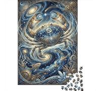 Zodiac Cancer 1000 Piece Jigsaw Puzzle,Adults & Kids 14+,Home Wall Decor,Stress Relief,Whimsical Challenge,Premium Cardboard,Educational Toy,Gift Idea 38x26cm