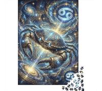 Zodiac Cancer 1000 Piece Jigsaw Puzzle,Gift Idea,Stress Relief,Whimsical Challenge,Premium Cardboard,Adults & Kids 14+,Home Wall Decor,Educational Toy 38x26cm