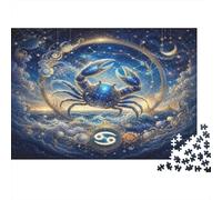 Zodiac Cancer 1000 Piece Jigsaw Puzzle,Great Gifts,Home Wall Decor,Adults & Kids 14+ Celestial,Premium Cardboard,Whimsical Challenge,Educational Toy,Stress Relief 52x38cm
