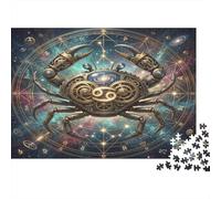 Zodiac Cancer 1000 Piece Jigsaw Puzzle,Home Wall Decor,Great Gifts,Educational Toy Steampunk,Impossible Challenge,Premium Cardboard,Adults & Kids 14+,Stress Relief 70x50cm
