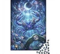 Zodiac Cancer 1000 Piece Jigsaw Puzzle,Stress Relief,Impossible Challenge,Gift Idea,Home Wall Decor,Premium Cardboard,Educational Toy,Adults & Kids 14+ 52x38cm