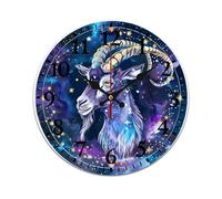 Zodiac Capricorn Sign Funny Wall Clocks Silent Non-Ticking Battery Operated Easy to Read Decor Clock for Home Office Kitchen