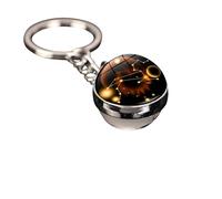 Zodiac Constellation Glow in the Dark Keychain - Personalized Horoscope Gift for Men & Women - Unique Star Sign Accessories for Keys, Bag, Backpack (All 12 Astrology Signs) (Leo)