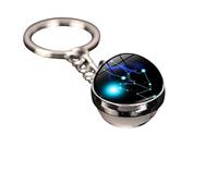 Zodiac Constellation Glow in the Dark Keychain - Personalized Horoscope Gift for Men & Women - Unique Star Sign Accessories for Keys, Bag, Backpack (All 12 Astrology Signs) (Taurus)