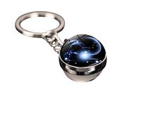 Zodiac Constellation Glow in the Dark Keychain - Personalized Horoscope Gift for Men & Women - Unique Star Sign Accessories for Keys, Bag, Backpack (All 12 Astrology Signs) (Capricorn)