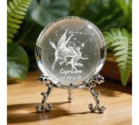 Zodiac Crystal Ball Cosmoss Gifts- 3D Crystal Sphere Spaces Decor for Adults with Constellations for Desk Display Ornament (2.3in Capricorn)