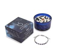 Zodiac Crystal Candle with Gemstone Bracelet - Taurus