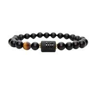 Zodiac Design Bracelet Patron Saint Unisex Constellation Natural Agate Beads Elastic Strap Star Sign Distance Friendship Prayer