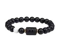 Zodiac Design Bracelet Patron Saint Unisex Constellation Natural Agate Beads Elastic Strap Star Sign Distance Friendship Prayer