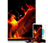 Zodiac Fire Bird Phoenix Adult Jigsaw1000 Pieces Cognitive Boost Game No Gap Tight Fitting Design Birthday Gift Brain Teaser Toy (38x26cm)