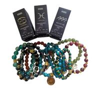 Zodiac Fragrance Oils Gift Set with Bracelet & Secret Message - Astrology-Inspired Aromatherapy Oils for Oil Burners & Diffusers - 12 Star Sign Scents (Libra)