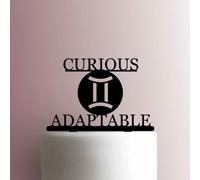 Zodiac ? Gemini Characteristics Acrylic Cake Topper 3mm Thick Premium Laser Cut Cake Decoration for Birthday, Wedding, Baby Shower & Party Cakes Durable Reusable