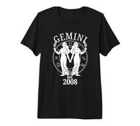 Zodiac Gemini Twins Born in 2008 Premium T-Shirt