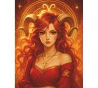 Zodiac Journal - Aries Crimson Flame Cover: Write, reflect, and track your inner world across 100 lined pages