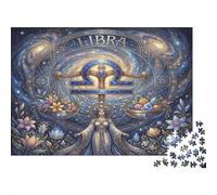 Zodiac Libra 1000 Piece Jigsaw Puzzle,Educational Toy,Impossible Challenge,Adults & Kids 14+ Starry Galaxy,Premium Cardboard,Home Wall Decor,Gift Idea,Stress Relief 70x50cm