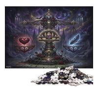 Zodiac Libra 500 Piece Wooden Jigsaw Puzzle,Adults & Kids 14+,Home Wall Decor,Gift Idea Mystical Gothic,Impossible Challenge,Wood,Educational Toy,Stress Relief (52x38cm)