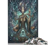 Zodiac Libra 500 Piece Wooden Jigsaw Puzzle,Educational Toy,Impossible Challenge,Adults & Kids 14+ Dreamy,Wood,Home Wall Decor,Gift Idea,Stress Relief (52x38cm)